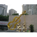 stainless steel large outdoor decoration painted sculpture for sale